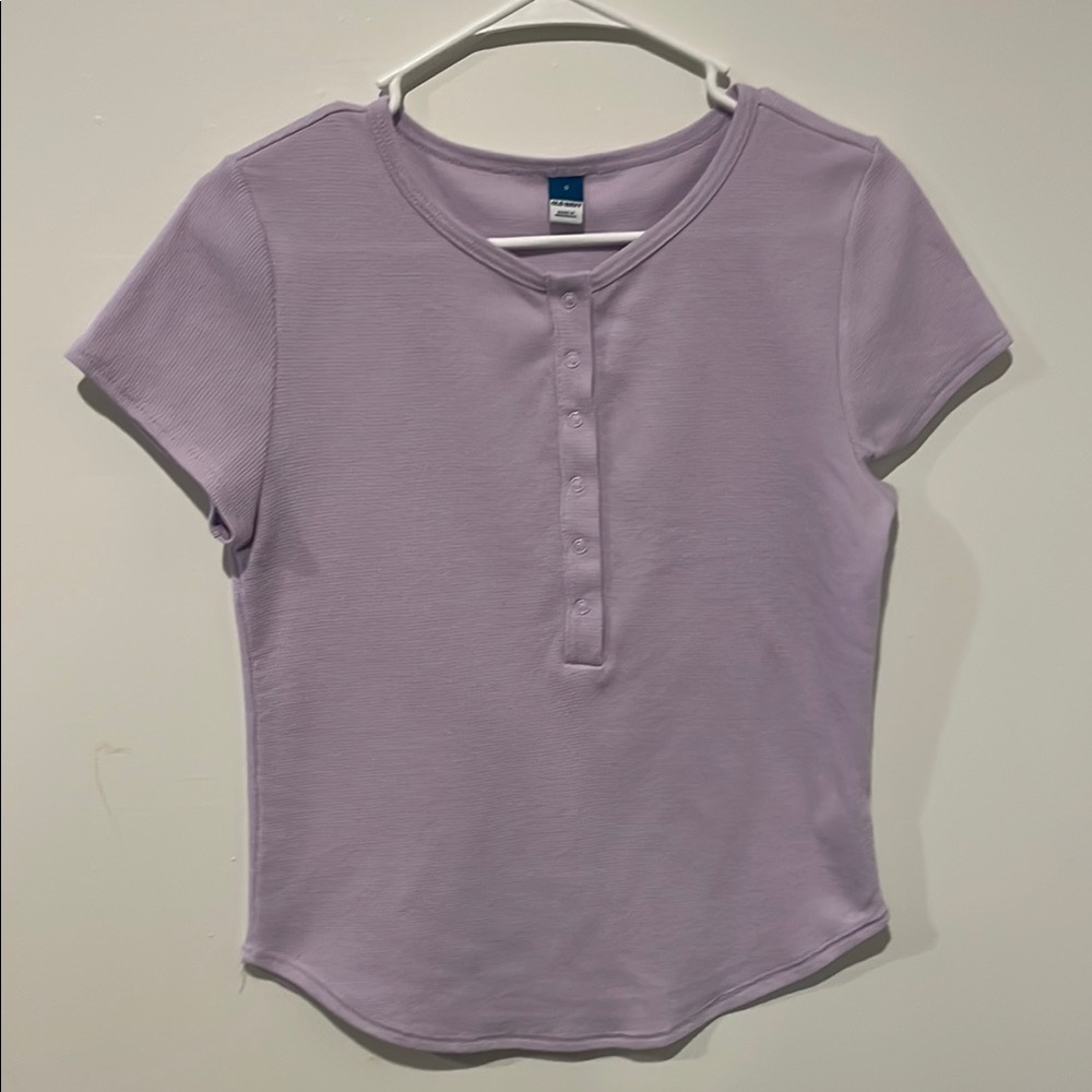 Lavender Button-Up Women's Top
